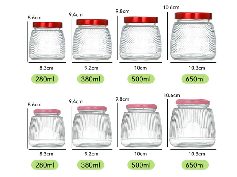 Multipurpose airtight glass jar food grade with lid