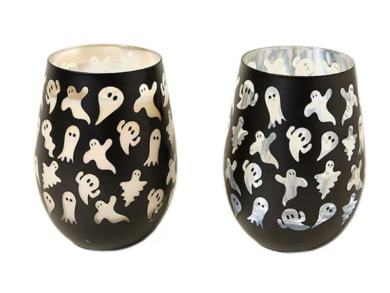 Halloween Easter tumbler glass candle cup candle container