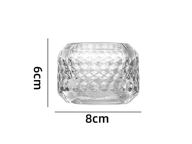Factory wholesale transparent candle holders and candlesticks with reliefs