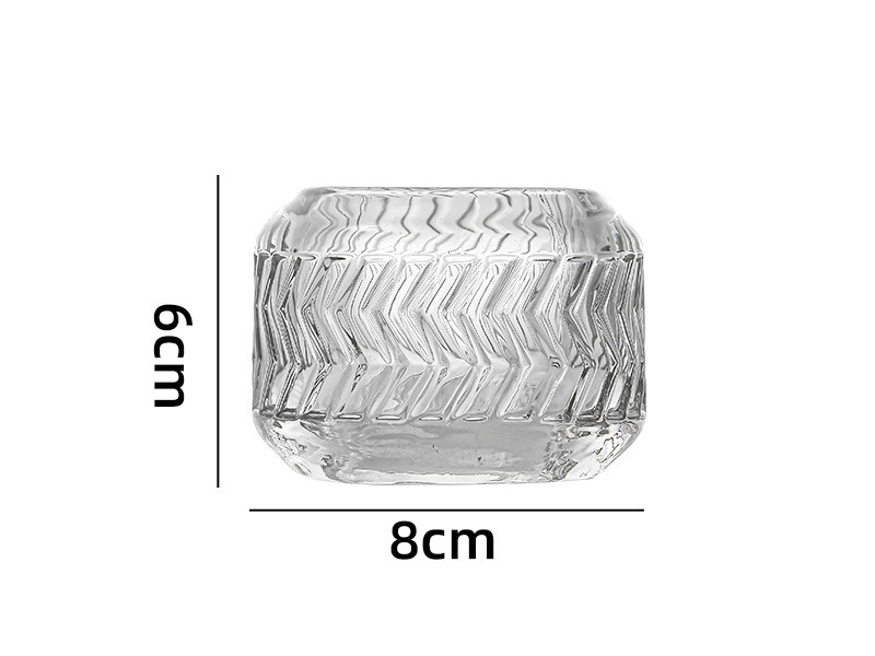 Factory wholesale transparent candle holders and candlesticks with reliefs