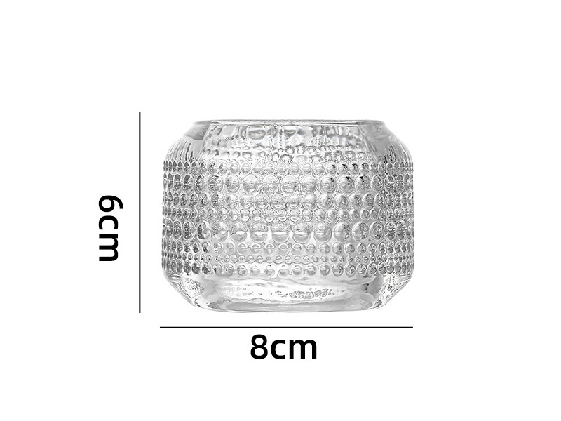 Factory wholesale transparent candle holders and candlesticks with reliefs